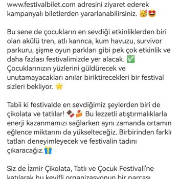İzmir Çikolata Ve Tatlı Festivali Para İadesi İstiyorum