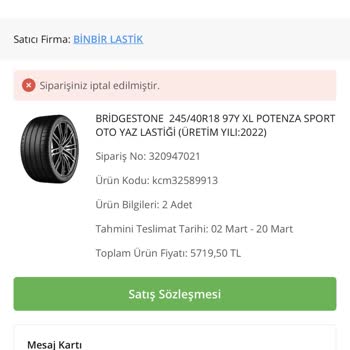 Çiçek Sepeti İptal Edilen Ürünün Bedelini Kredi Kartımdan Çekti.