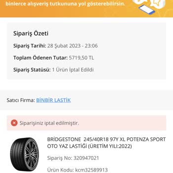 Çiçek Sepeti İptal Edilen Ürünün Bedelini Kredi Kartımdan Çekti.