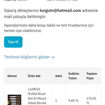 E. Epttavm Lazbisa Bıçak İadesi Yapılmadı