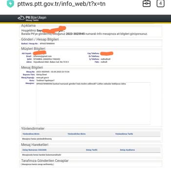 PTT Kargo PTT Geç Değil Hiç Teslimat.
