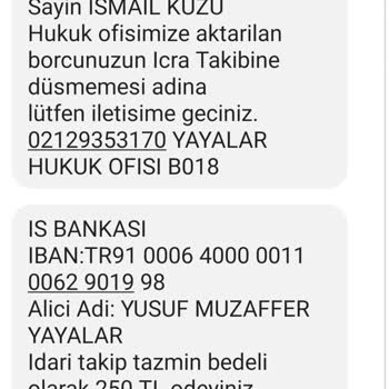 Global Satış Yayalar Hukuk Bürosunun Haksız İcra Takibi Mesajı