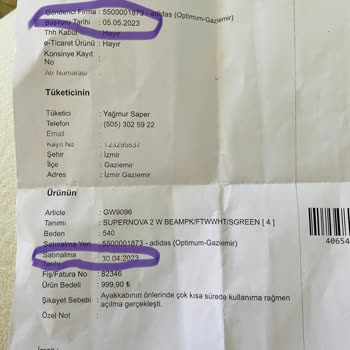 Adidas Kaynaklı Müşteri Mağduriyeti