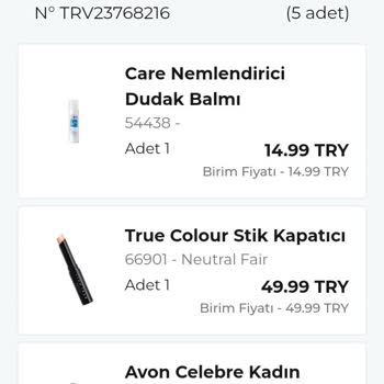 Avon Kozmetik Sipariş Teslim Edilmedi