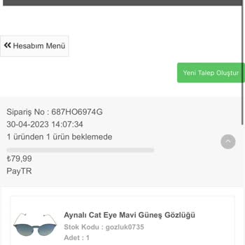 Siparisverelim.com Farklı Ürün Gönderildi Ve İadem İle İlgilenmiyorlar