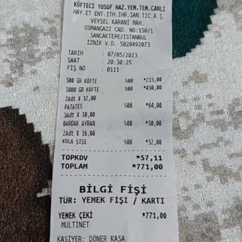 Köfteci Yusuf Fiyat Farkı Çok Abartılı