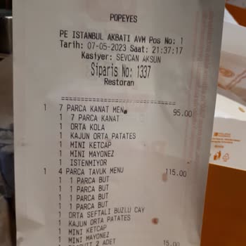 Akbatı Popeyes Vasat Gıda