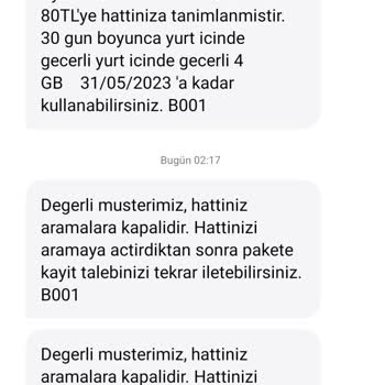 Türk Telekom Hattınız Aramalara Kapalıdır.