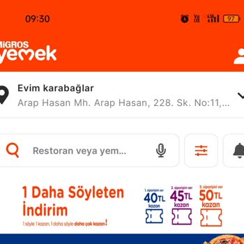 Migros Yemek Uygulaması İndirimimi Vermedi