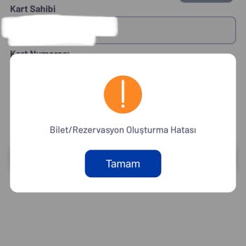 YHT (Yüksek Hızlı Tren) TCDD Online Ve Mobil Uygulamadan Bilet Alamıyorum
