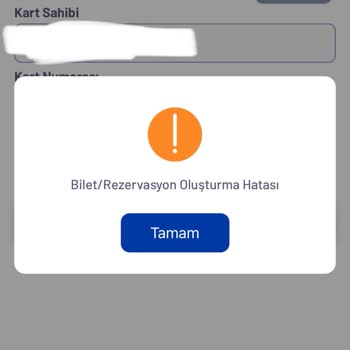 YHT (Yüksek Hızlı Tren) TCDD Online Ve Mobil Uygulamadan Bilet Alamıyorum