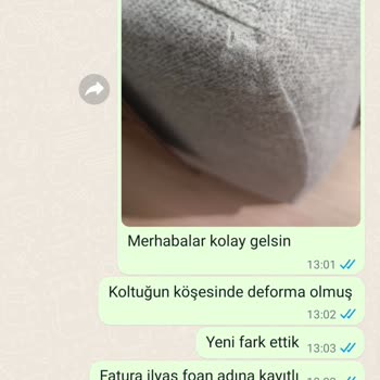 Kelebek Mobilya'dan Aldığım Köşe Koltukta Sorun Yaşadım