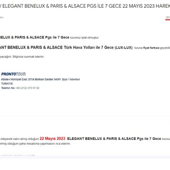 Etik Olmayan Firma Pronto Tour