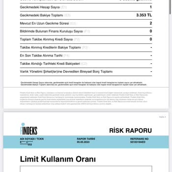 Findeks Rapor Puanı Hatalı