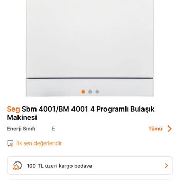 SEG Marka Garantili Bulaşık Makinesi