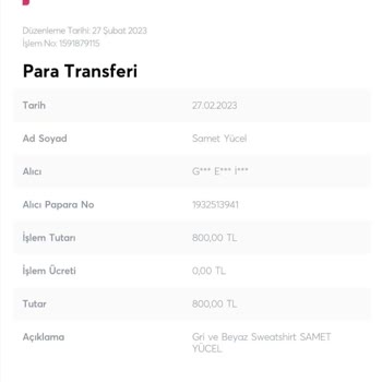 Elsinpecado Para İadesi Yapmıyor