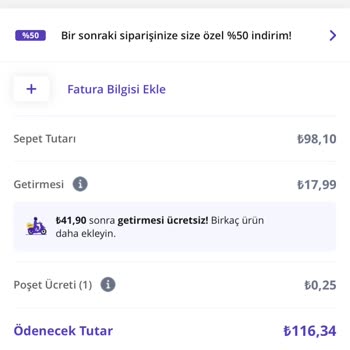 Getir Sipariş Kampanya Sorunları