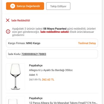 MEK MAĞAZACILIK Orijinal Olmayan Ürünün İadesini Kabul Etmiyorlar