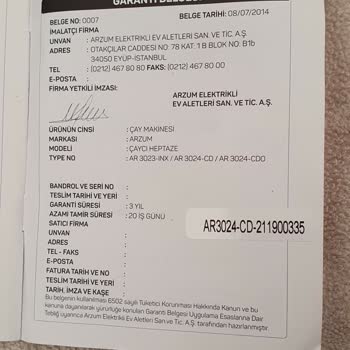 Arzum Çaycı Heptaze Makinesi