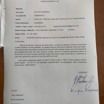 VakıfBank Tarafından Sigorta Yapılan Evim Hasarlı Kaldı