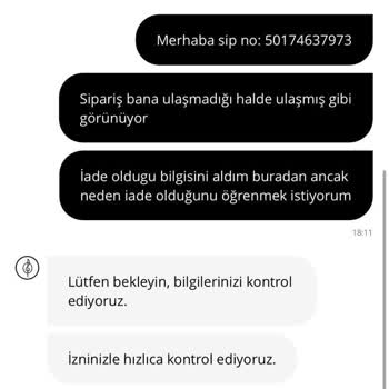 Stradivarius Sipariş Yanlış Bilgi