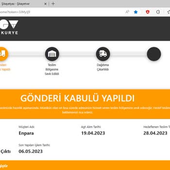 Teslim Edilmeyen Enpara Banka Kartı
