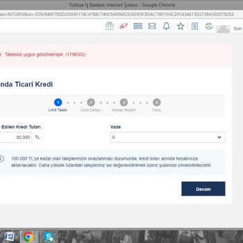 İş Bankası Ticari, Anında, İhtiyaç Vs Hiçbir Kredi Kullanamamak