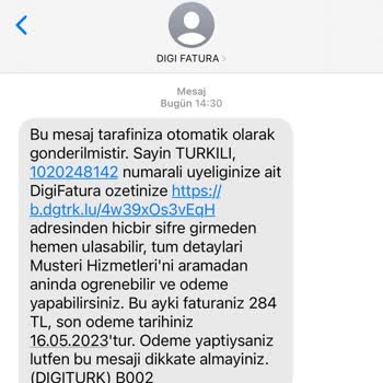 Digiturk Onay Alınmadan Üyelik Ve Fatura