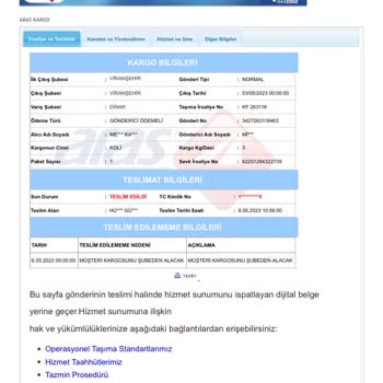 Aras Kargo Aras, Afyon Dinar Şubesi Kargoları Sorumsuzca Dağıtıyor