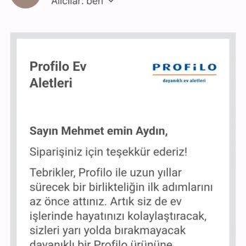 Profilo Ve Horoz Lojistik Ürünüm Gelmedi.