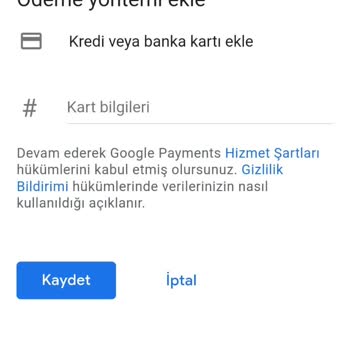 Google Play Google Pay Ödeme Yöntemi Ekleme Sıkıntısı