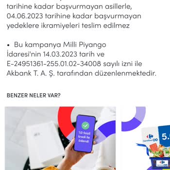 Takvim Gazetesi Akbank Carrefour SA 5000 TL Hediye Çeki Kampanyası.