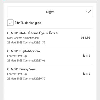 Vizyon Elektrik Haksız 25.03.2023 Tarihinde Haksız Para Çekilmiş Mobil