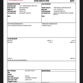 M Kredin Finansman A. Ş Paramın İadesini Talep Ettim