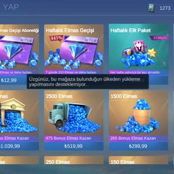 Bulunduğunuz Ülkede Yükleme Desteklenmiyor Mlbb