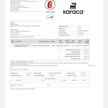 Karaca Züccaciye Karaca'nın E Fatura Düzenlerken Numaramı Eksik Yazması