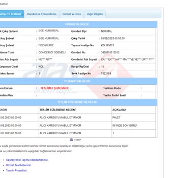 Aras Kargo Fındıkzade Şubesi - Kargomun Elime Geçmemesi!