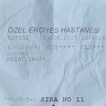 Özel Erciyes Hastanesi Yeni Doğan Bebek Muayene Ücreti Aldılar.