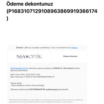 NSA Optik Stoğu Olduğu Teyitli Ürün Hala Kargoya Verilmedi