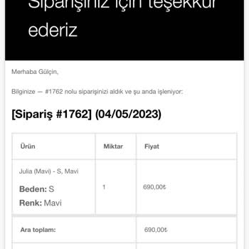 BLOVE Siparişin Kargoya Verilmesi!