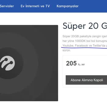 Turkcell Super 20 GB Paketiyle İlgili Açık Bilgilendirme Yapılmadı