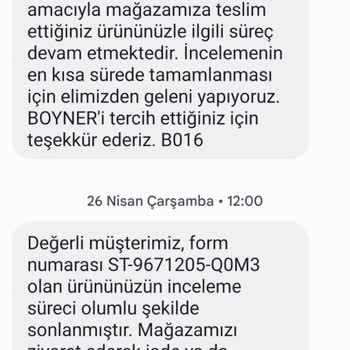 Boyner Kusurlu Ürünün Yenisini Tedarik Etmiyor!