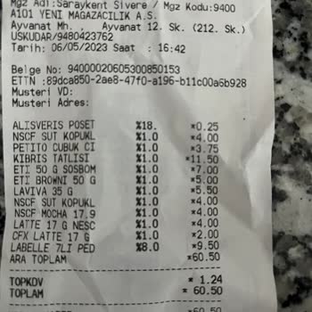 A101 Tarihi Geçmiş Gıda Ürünü