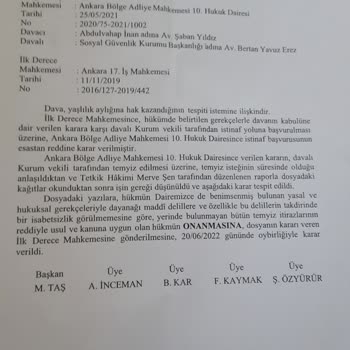 SGK Kurumdan Mahkemece Alacaklarımın Ödenmesi