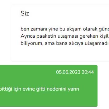 ÇiçekSepeti Evde Olan Alıcıyı Evde Bulamadık Denmesi Ve Sorunumla İlgilenilmemesi