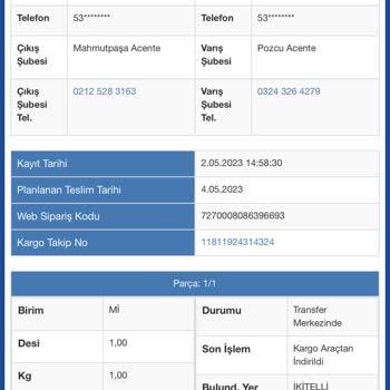 11811 Paketim Nerede!