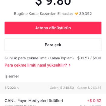 TikTok Canlı Yayın Hediyeleri