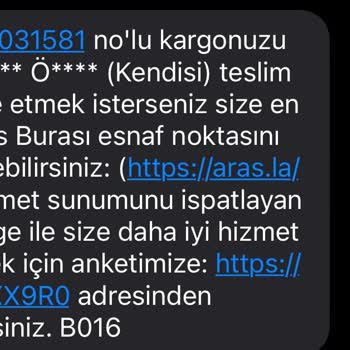 Aras Kargo Siparişimi Başkası Almış!