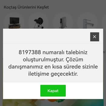Koçtaş Ürün Tedarik Edilemiyor Bilgisi Veriyor. Ancak Ürün Satışta