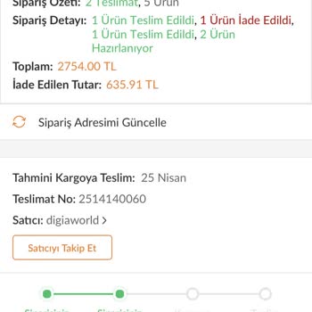 Digiaworld Sipariş Tarihi 2 Hafta Geçmesine Rağmen Hala Kargoya Verilmeyen Ürün